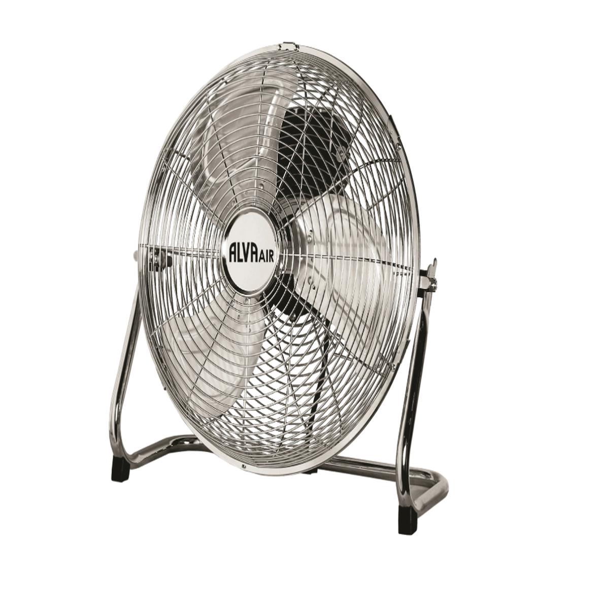 Alva Air 50Cm High Velocity Floor Fanchrome 130W