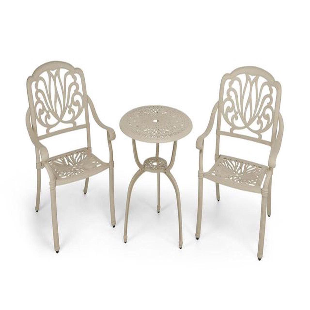 Anray 2 Seater Protea with 60cm Patio Table Set – Sand Beige