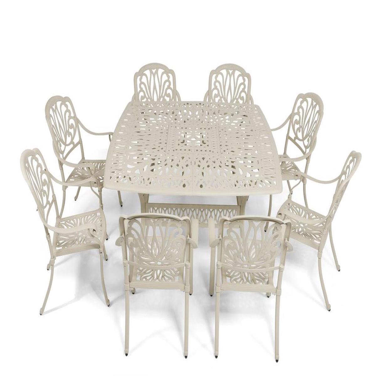 Anray 8 Seater Protea with 164cm x 164cm Patio Table Set SQUARE – Sand