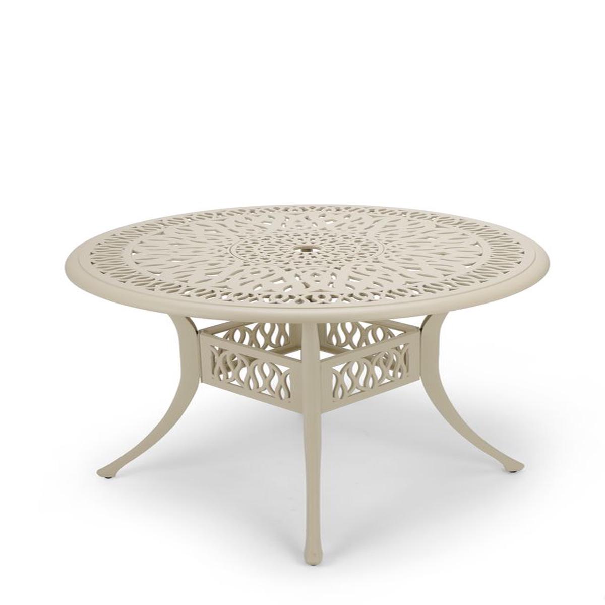Anray Aluminium 90cm ROUND Table – Sand Beige