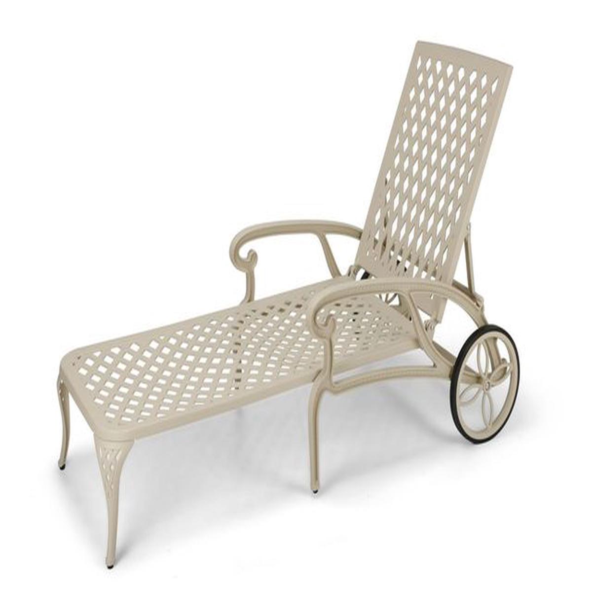 Anray Aluminium Pool Lounger – Sand Beige