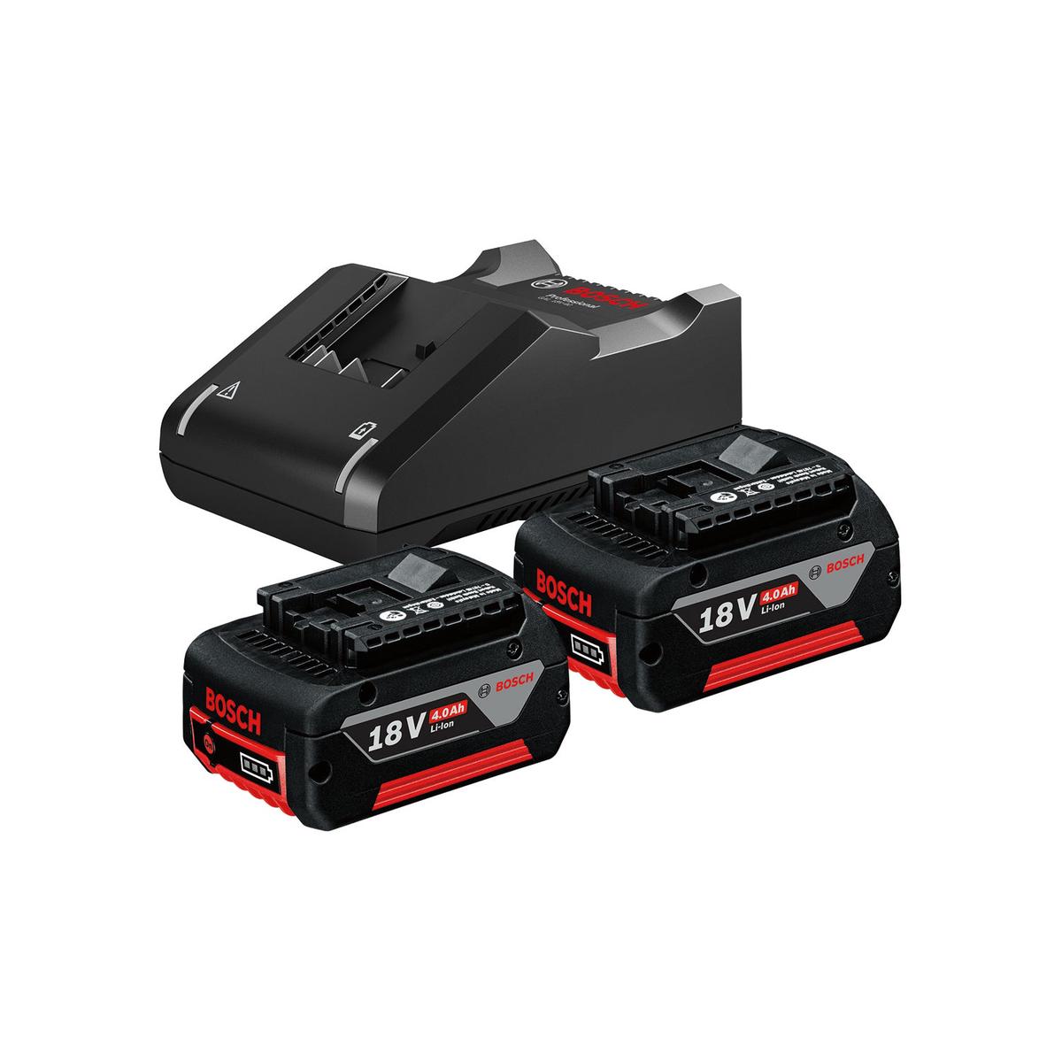 Bosch Charger & 2 Batteries StarterKit 18V 4.0Ah