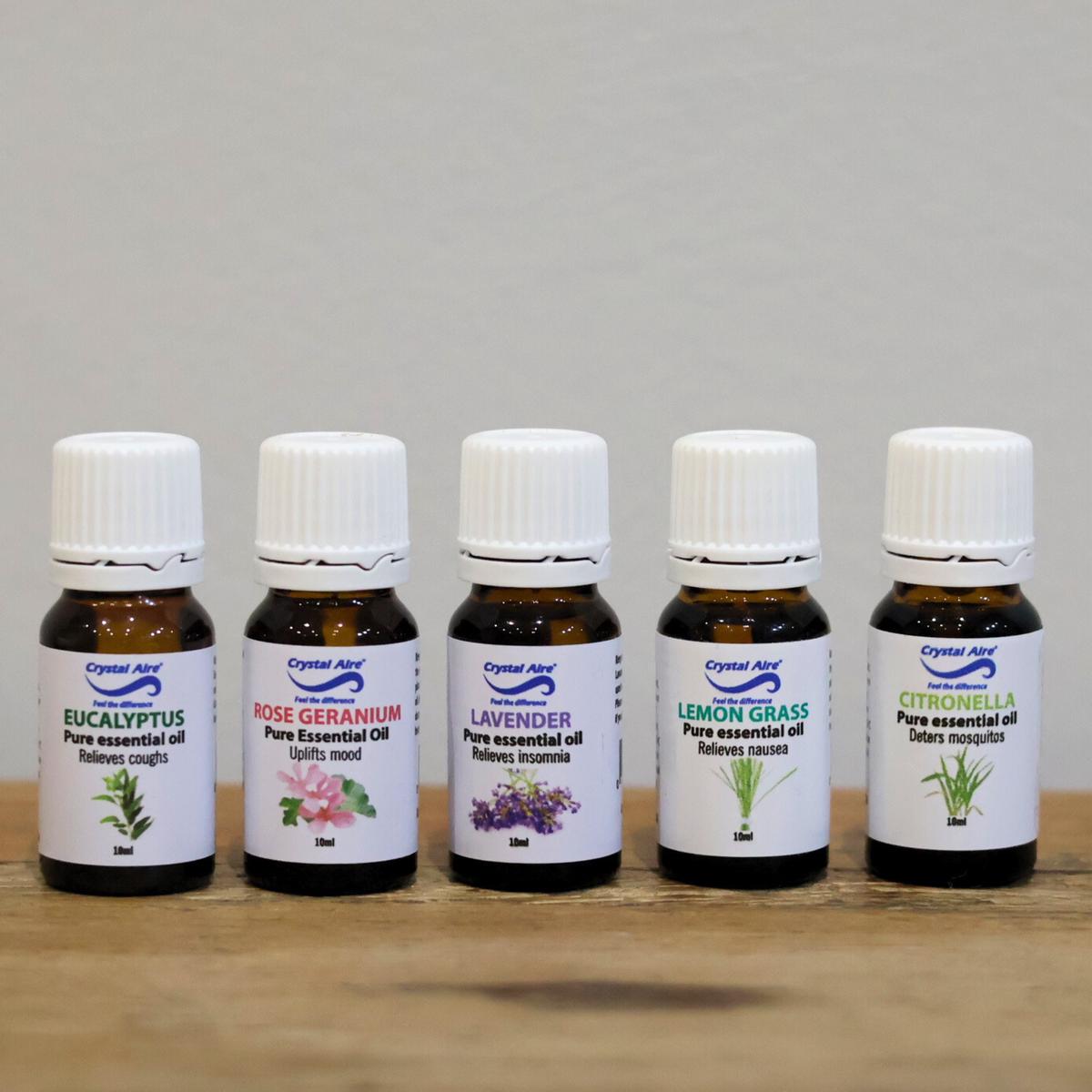 Crystal Aire 5 Pack 10ml Assorted Essential Oils