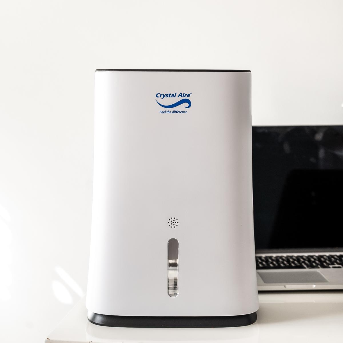 Crystal Aire Compact 2L Dehumidifier 600ml/day w/ Automatic Timer & More