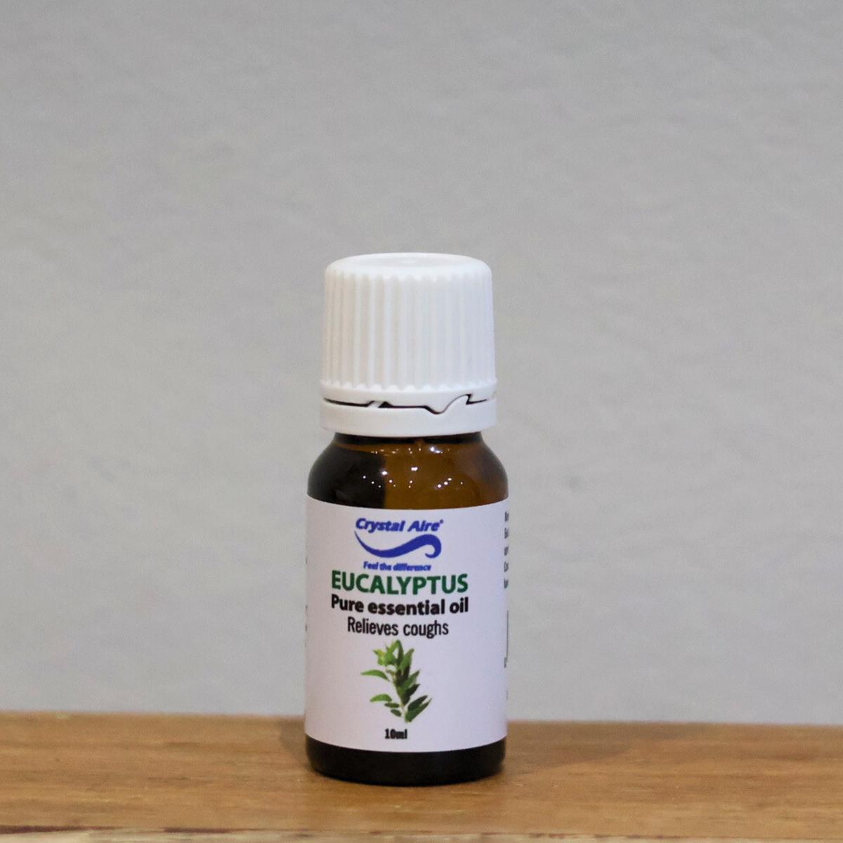 Crystal Aire Eucalyptus 10ml Essential Oil Relieves Coughs & Breathing