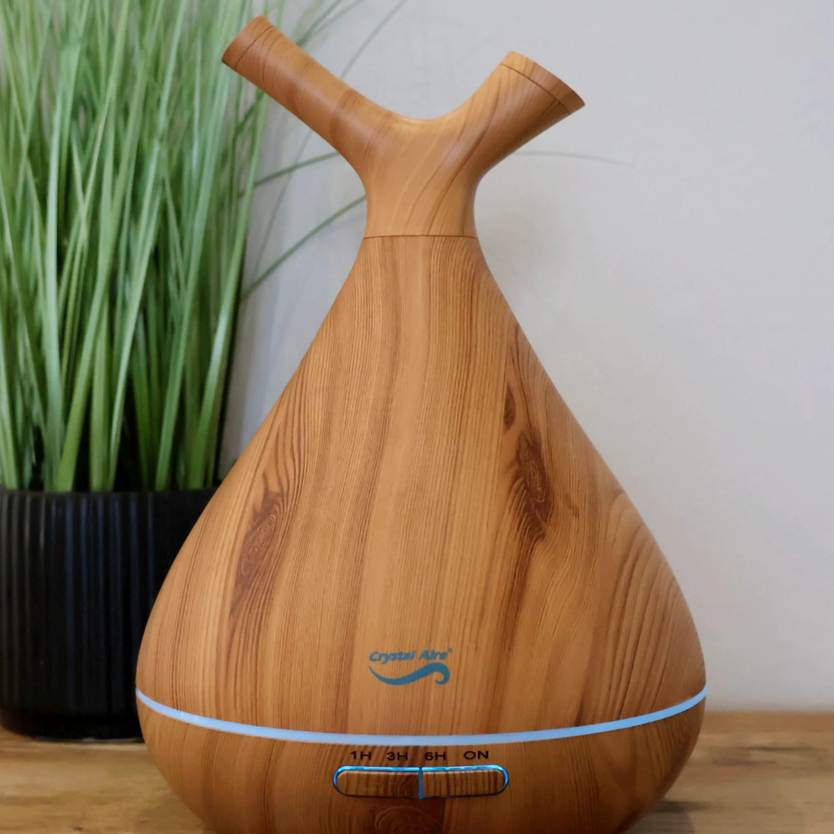 Crystal Aire Sapling Dual-Nozzle Ultrasonic Aroma Diffuser WT-008 – Light Wood