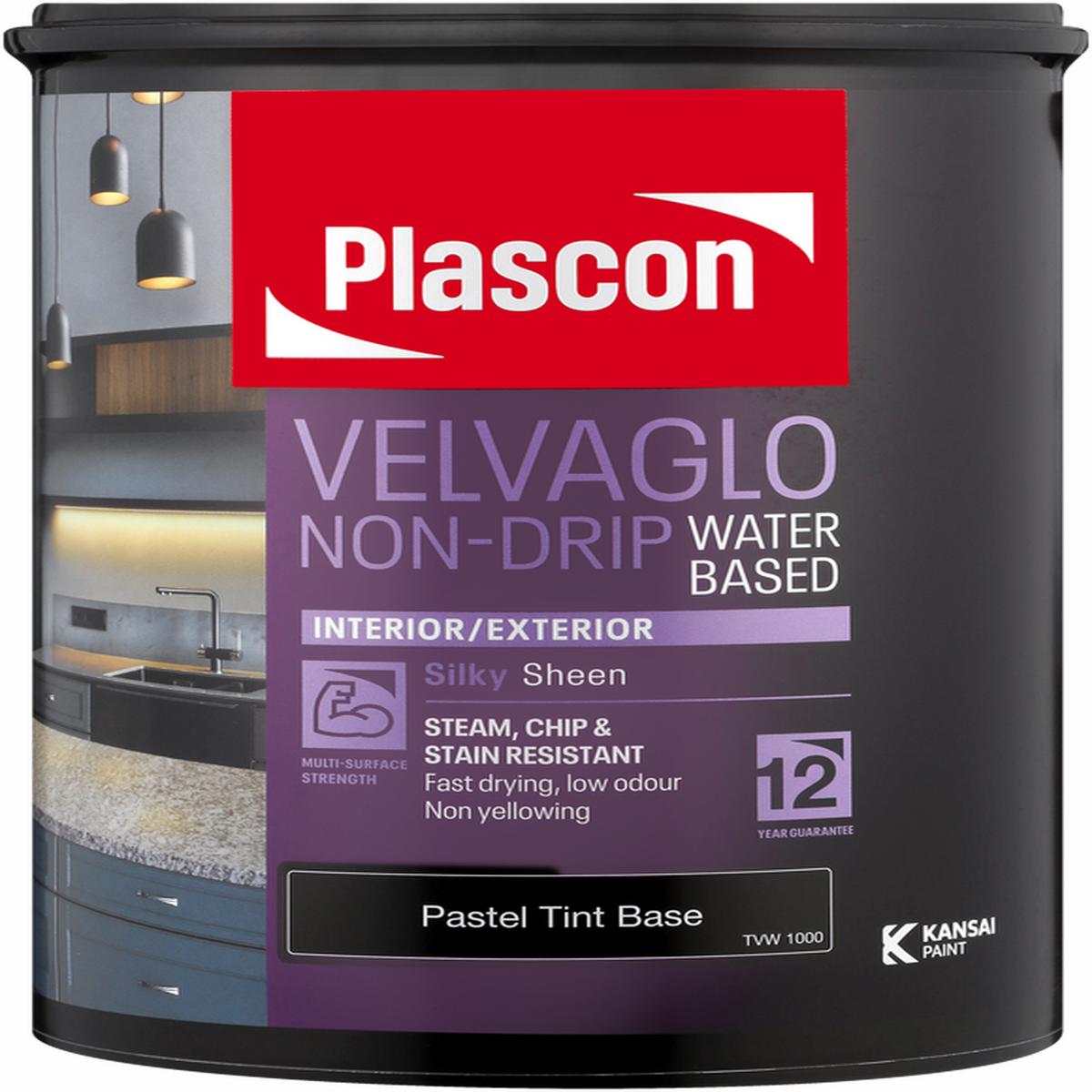 Plascon Velvaglo Non-Drip Enamel Waterbased White 5L