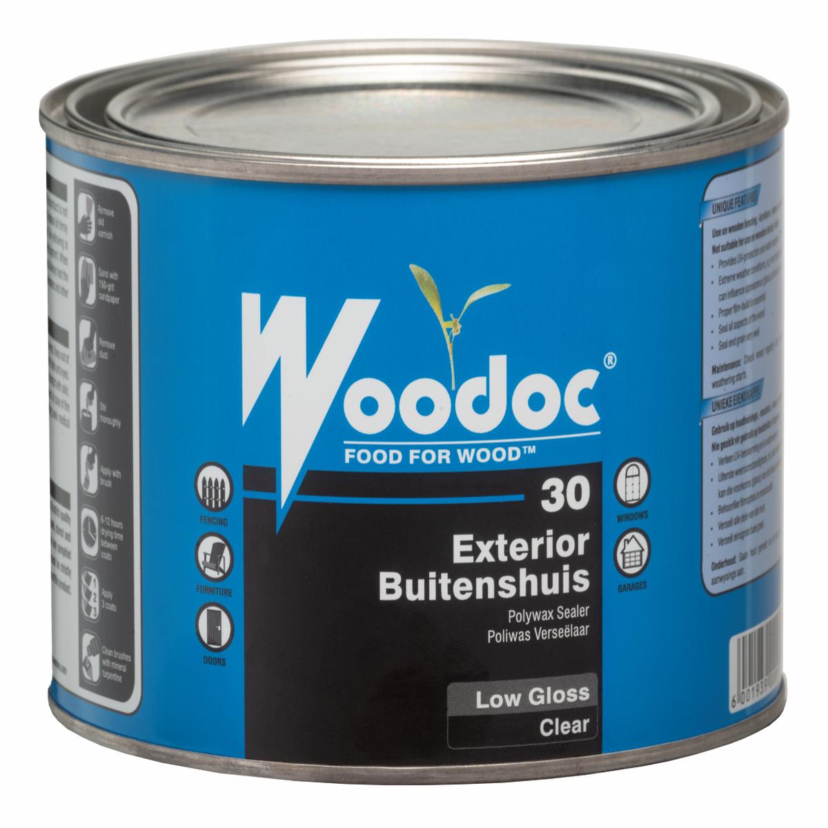 Woodoc 30 Exterior Low Gloss Wax Sealer 1L Clear