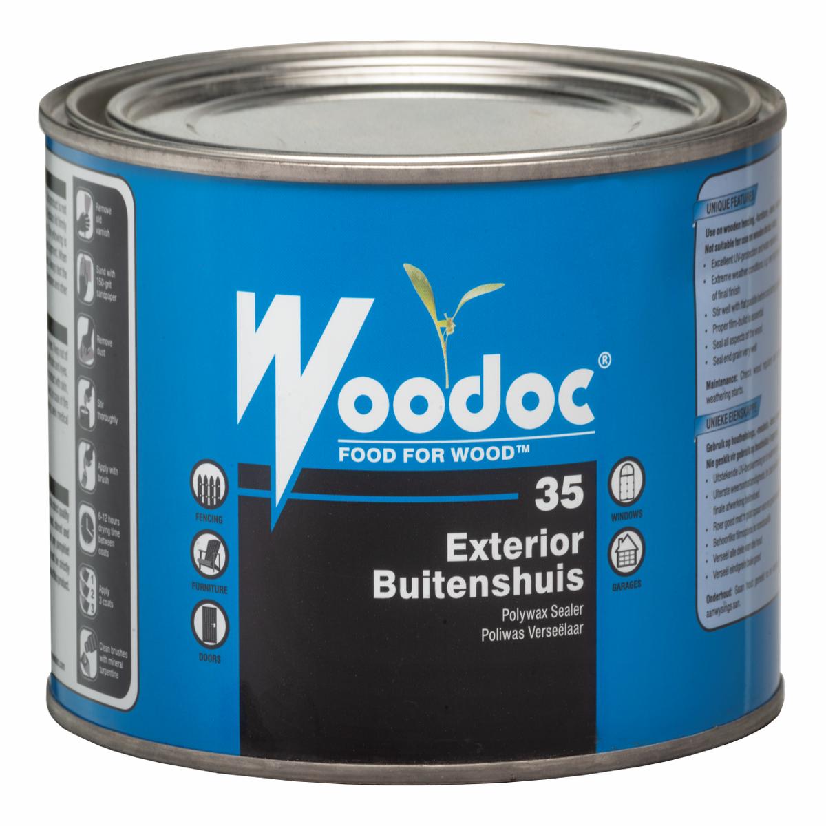 Woodoc 35 Exterior Low Gloss Wax Sealer 1L-Meranti