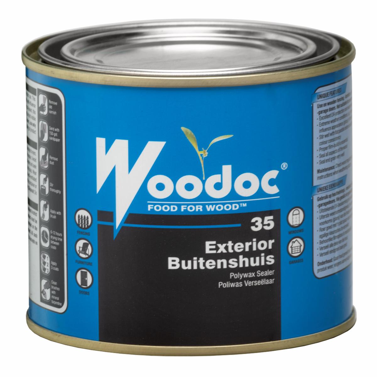 Woodoc 35 Exterior Low Gloss Wax Sealer 500Ml-Dark Brown