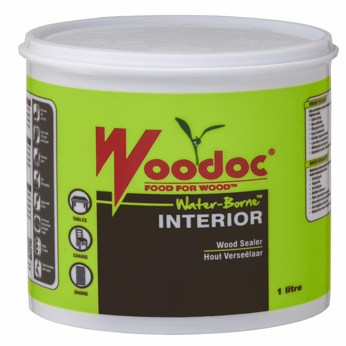 Woodoc Water-Borne Interior Gloss Wood Sealer 1L Clear