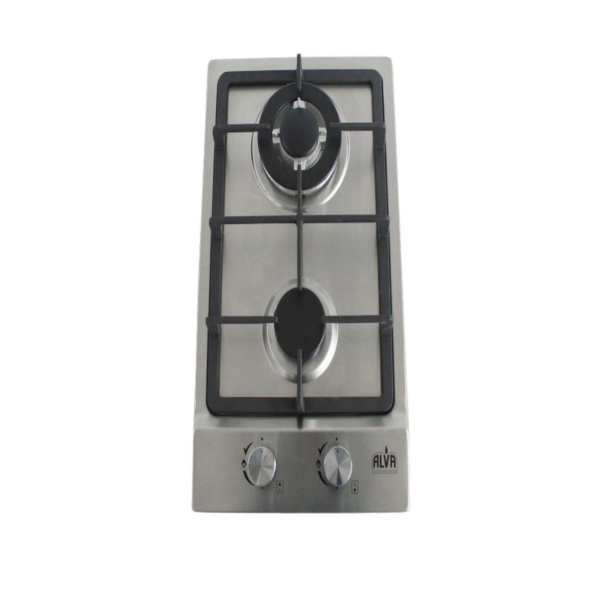 Alva 2 Burner Stainless Steel Gas Hob 30Cm