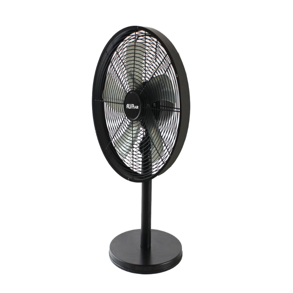 Alva Air 30Cm Drum Desk Fan Black 35W