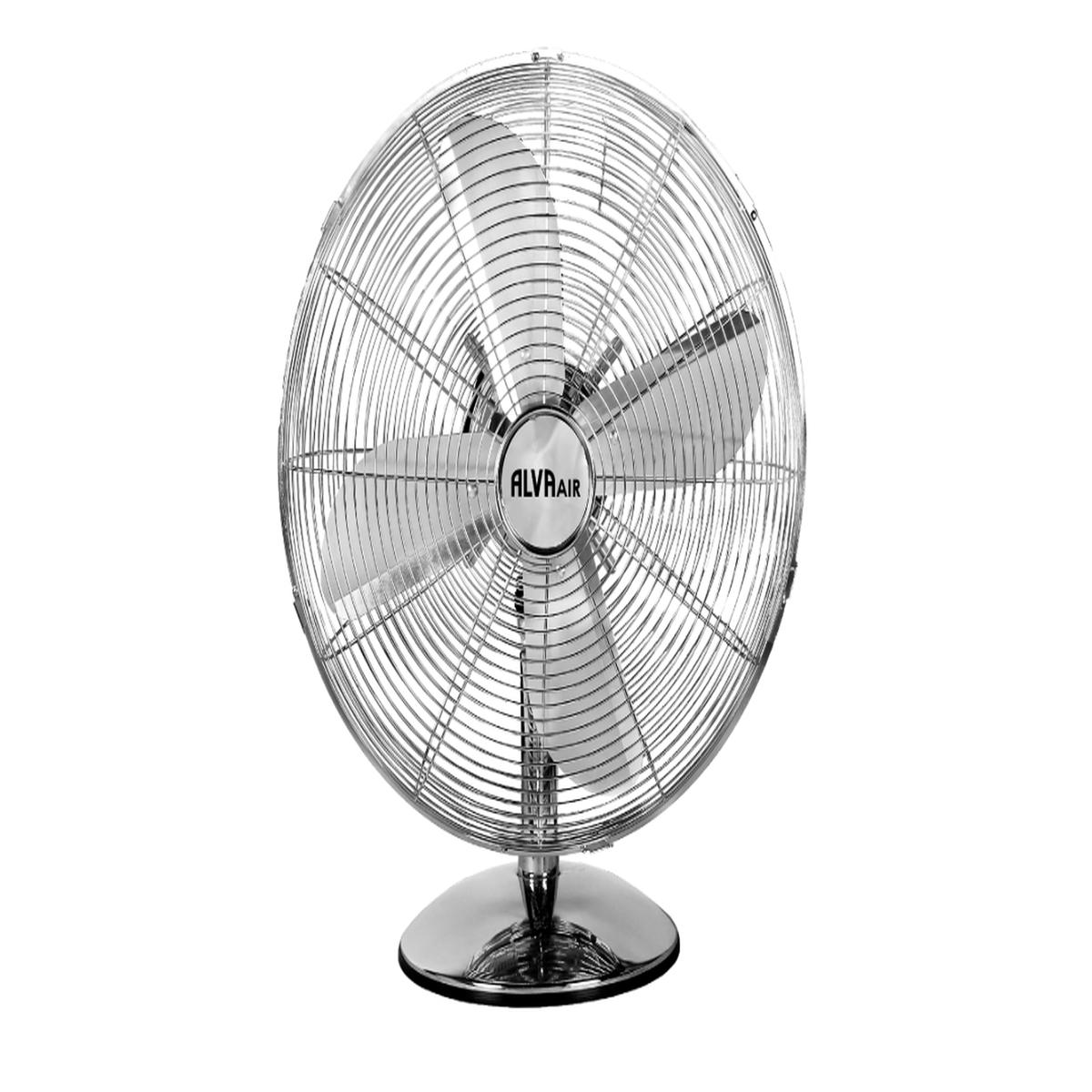 Alva Air 30Cm Metal Desk Fan Chrome 35W