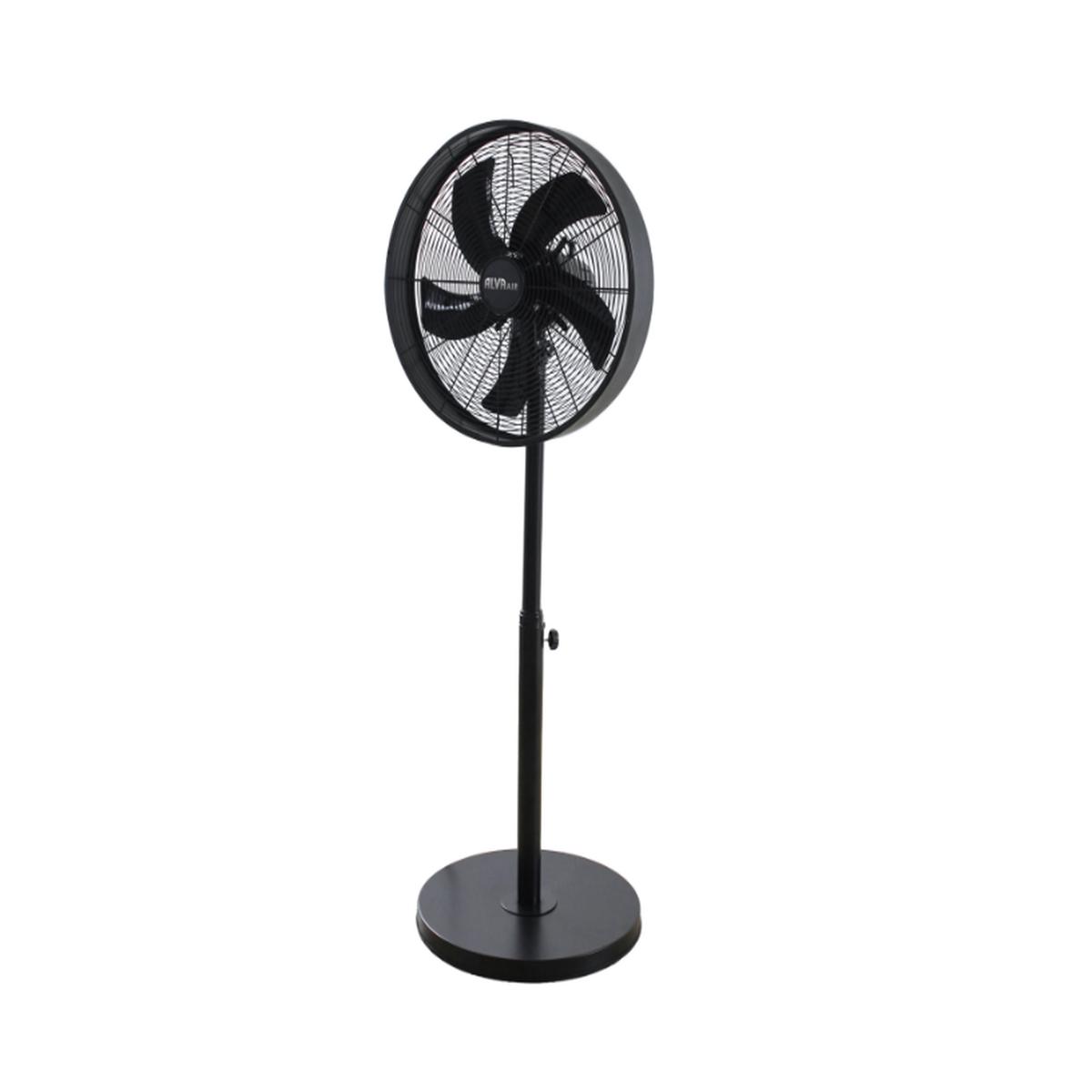Alva Air 40Cm Drum Pedestal Fan Matt Black 50W