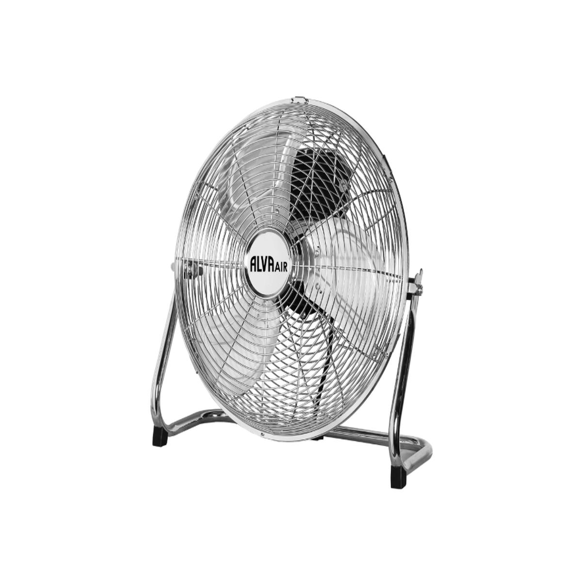 Alva Air 40Cm High Velocity Floor Fan Silver 100W