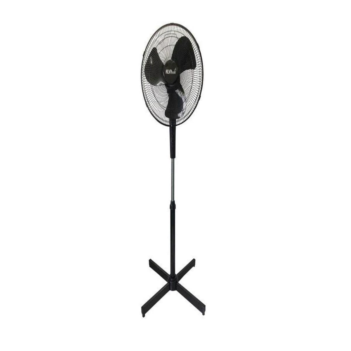 Alva Air 40Cm Plastic Pedestal Fan Black 45W