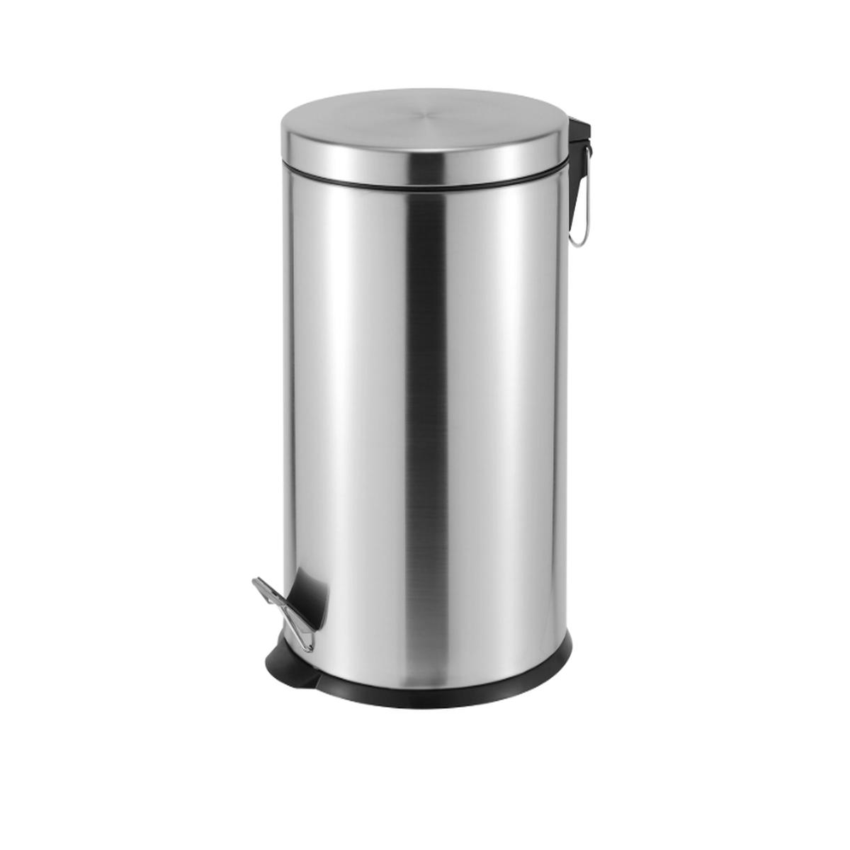 Casa 20L Step Bin Stainless Steel Flat Lid, Soft Close