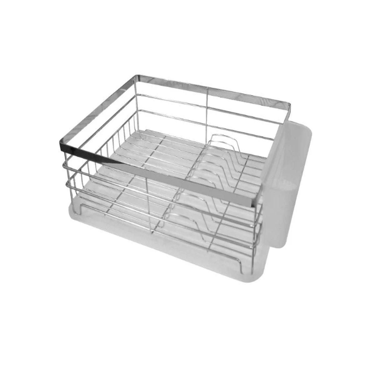 Casa Catania 110Ss 1Tier Stainless Steel Dish Drainer Clear White