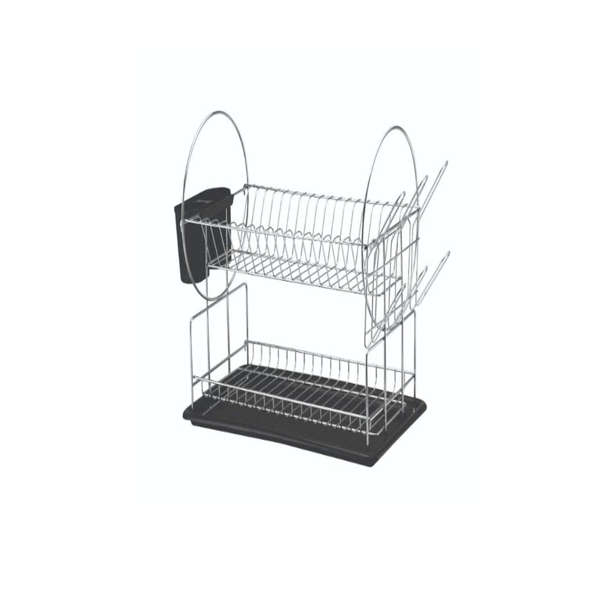 Casa Catania 201 2Tier Chrome-Plated Dish Drainer Black