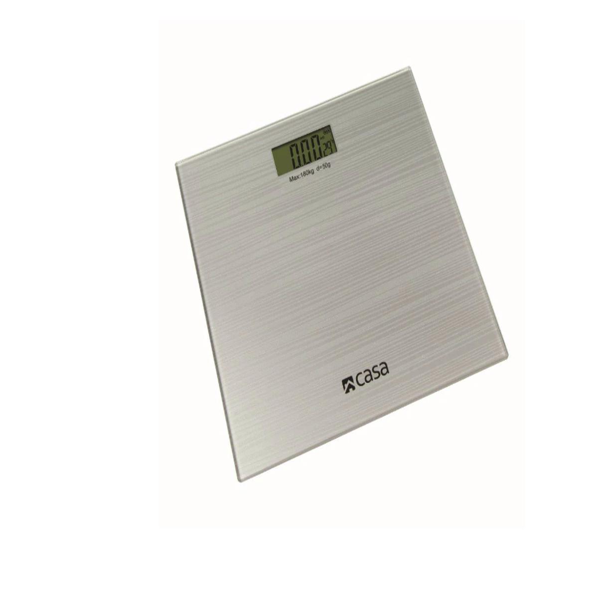 Casa Electronic Bathroom Sparkle Glass Scale Argento