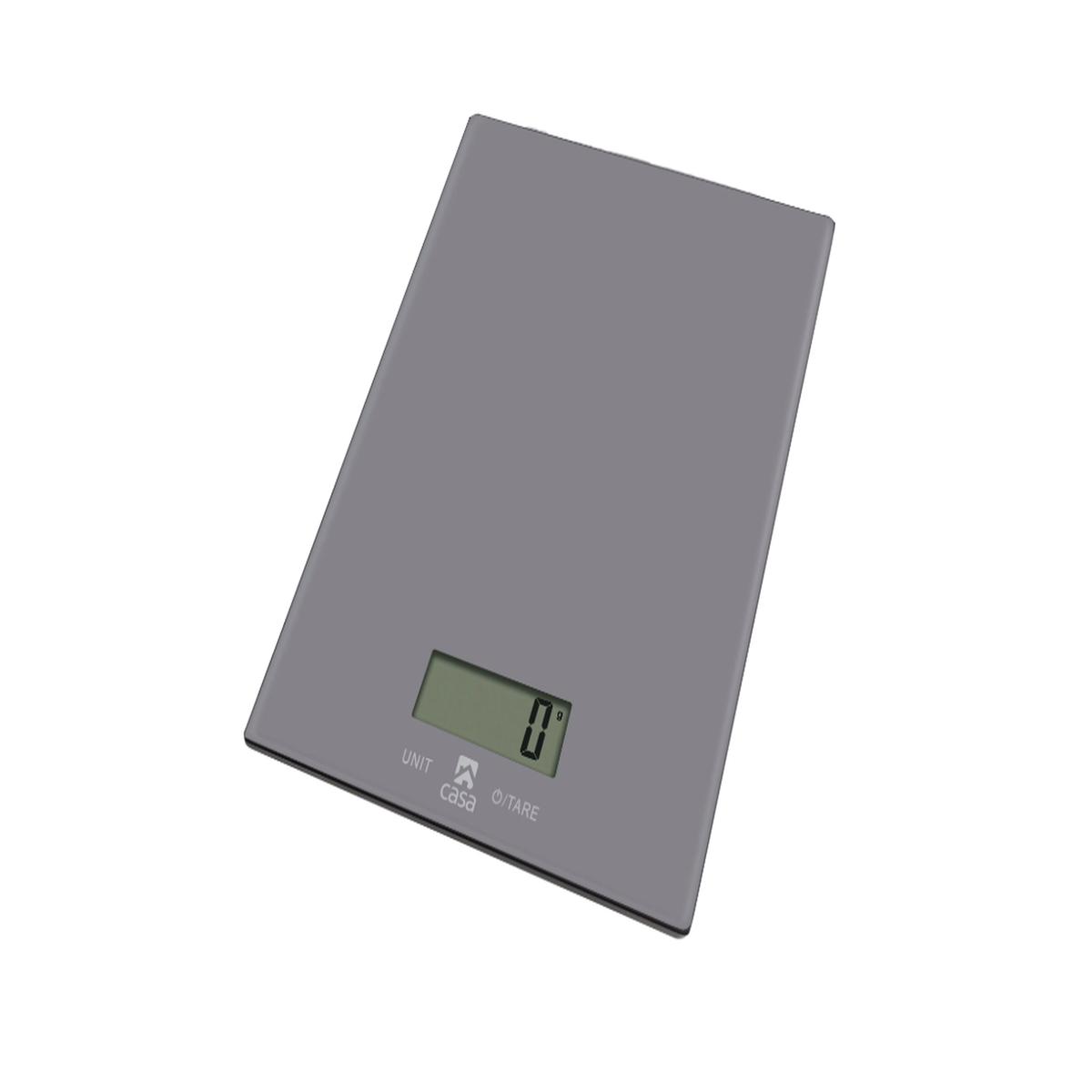 Casa Kitchen Scale Glass Grigio