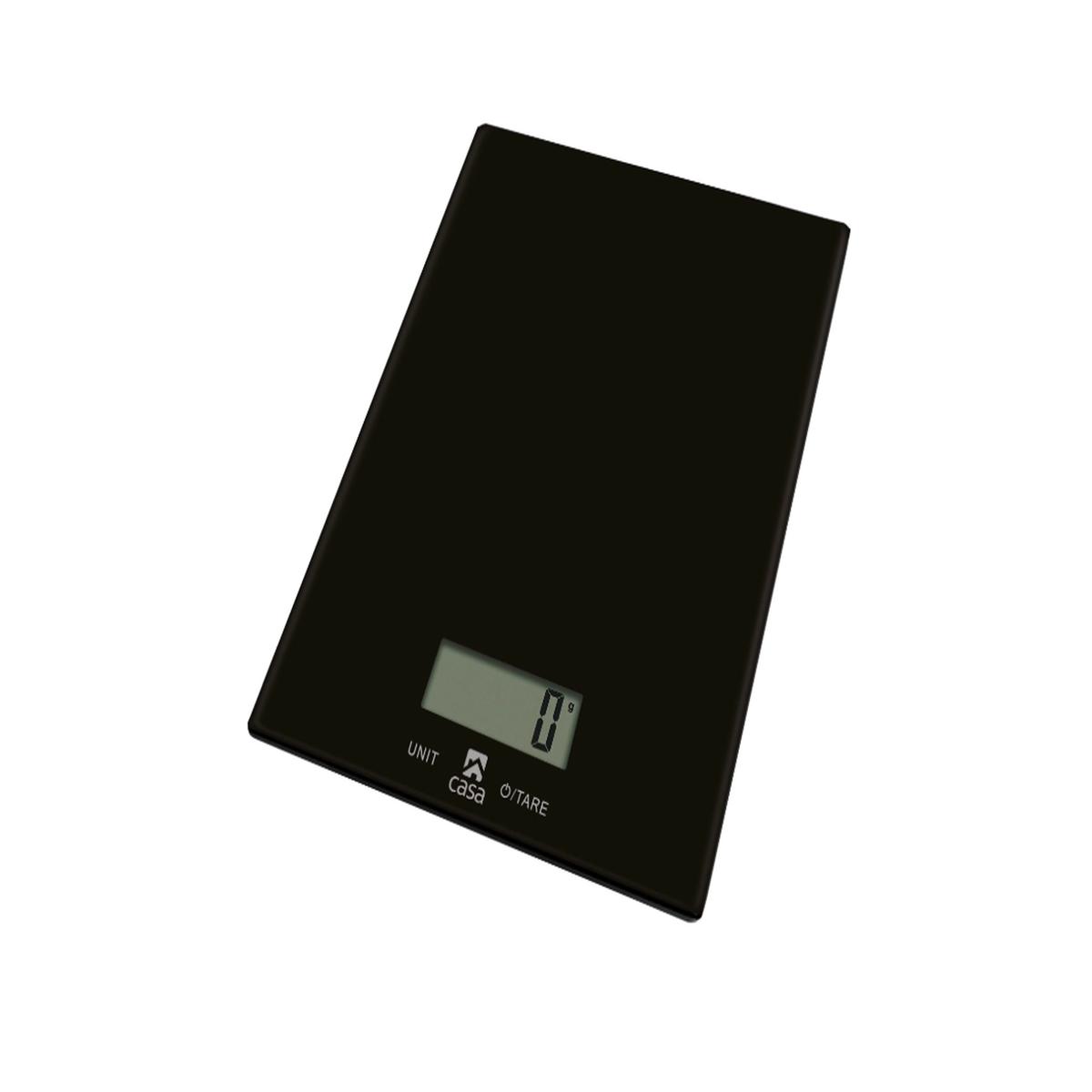 Casa Kitchen Scale Glass Nero