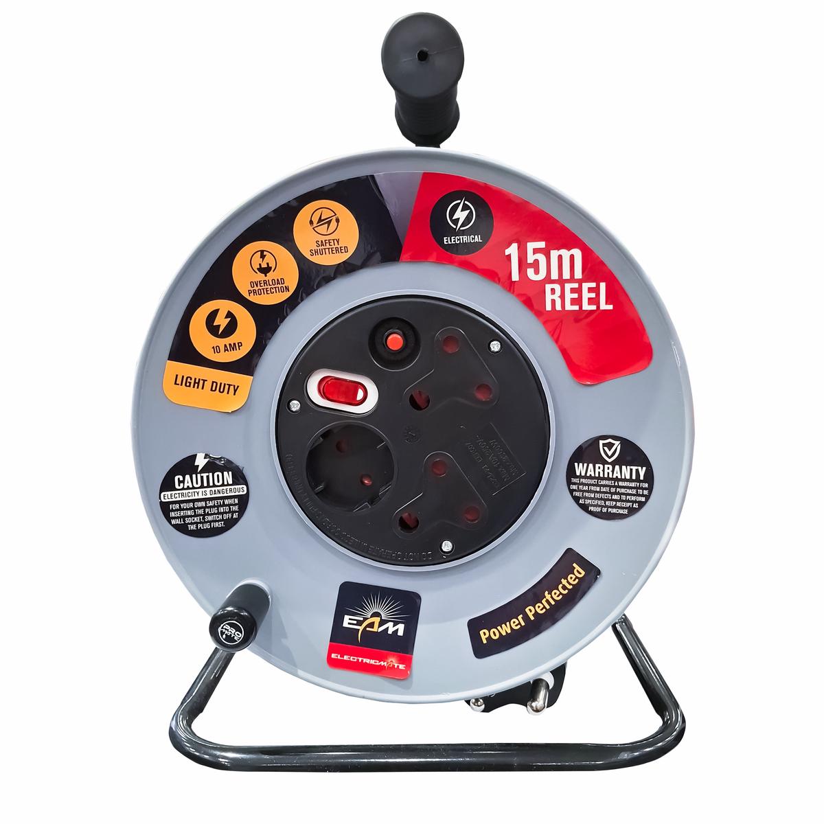 Electricmate 15m Extension Reel 10A