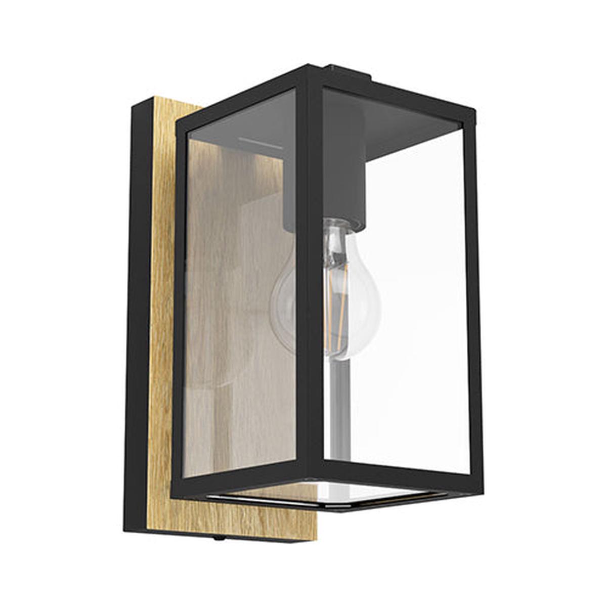 Eurolux Budrone Outdoor Wall Light Black E27 1x40w