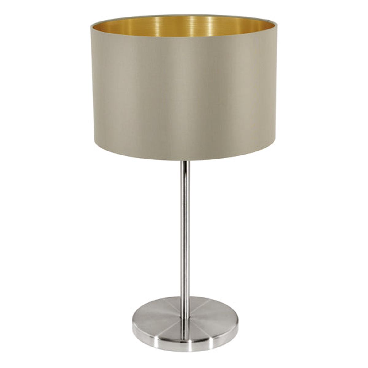 Eurolux Table Lamp Maserlo 230mm Taupe/Gold
