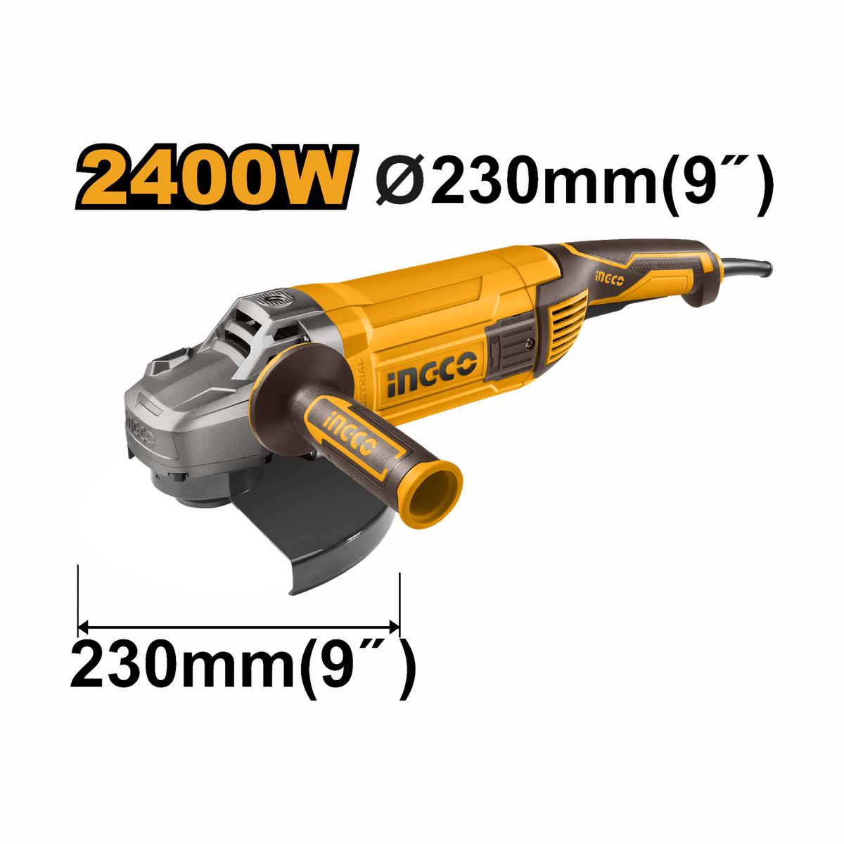 Ingco Angle Grinder 230mm 2400W AG24008