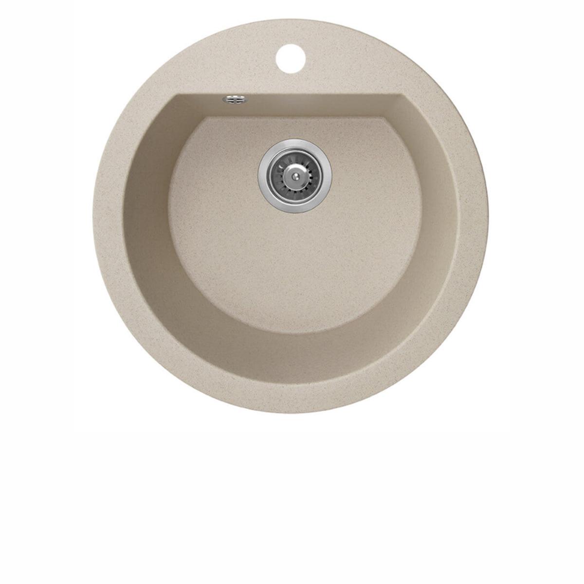 Laveo Dafne Granite Sink 1 Bowl T/HL Round