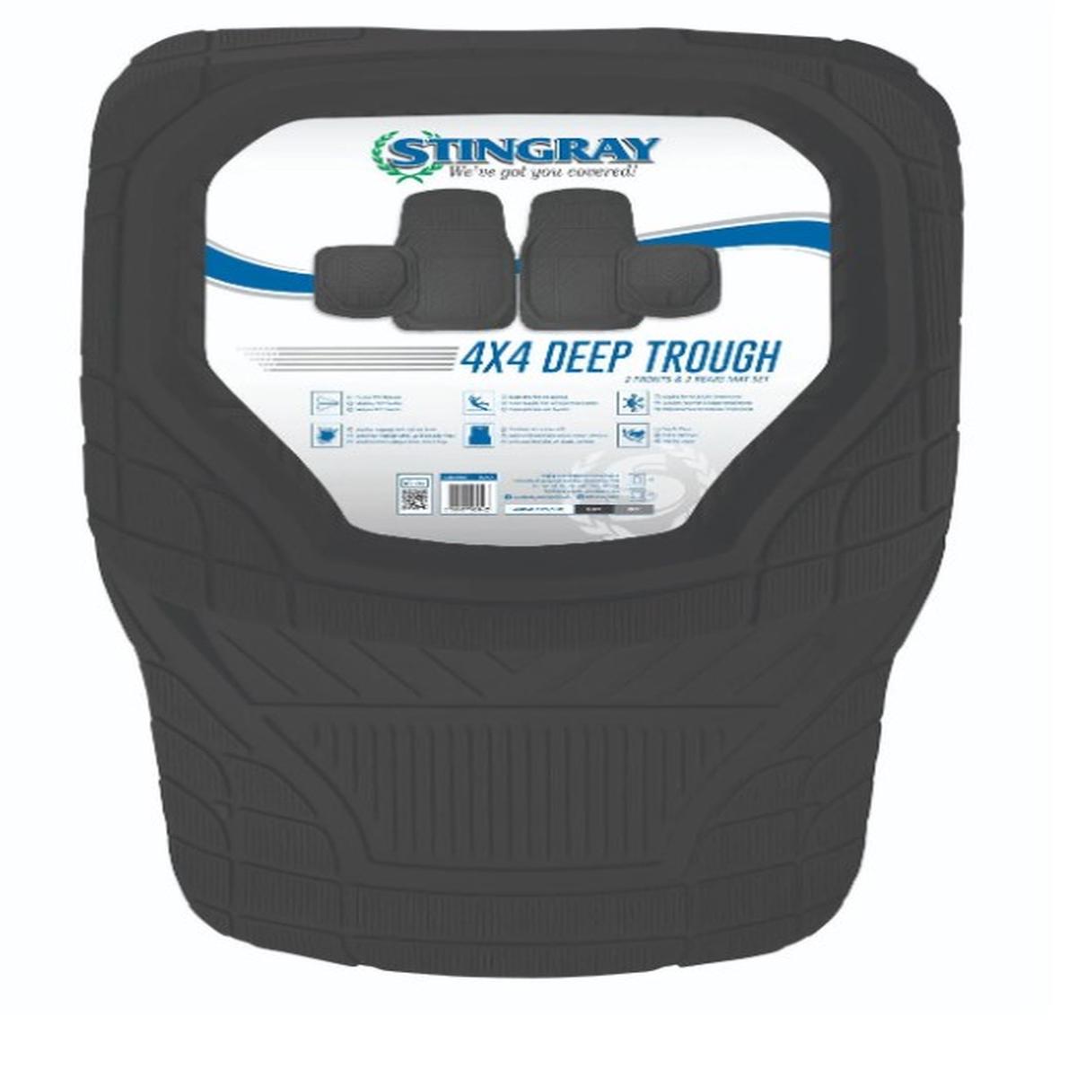 Stingray 4Pce Deep Trough Mat Set