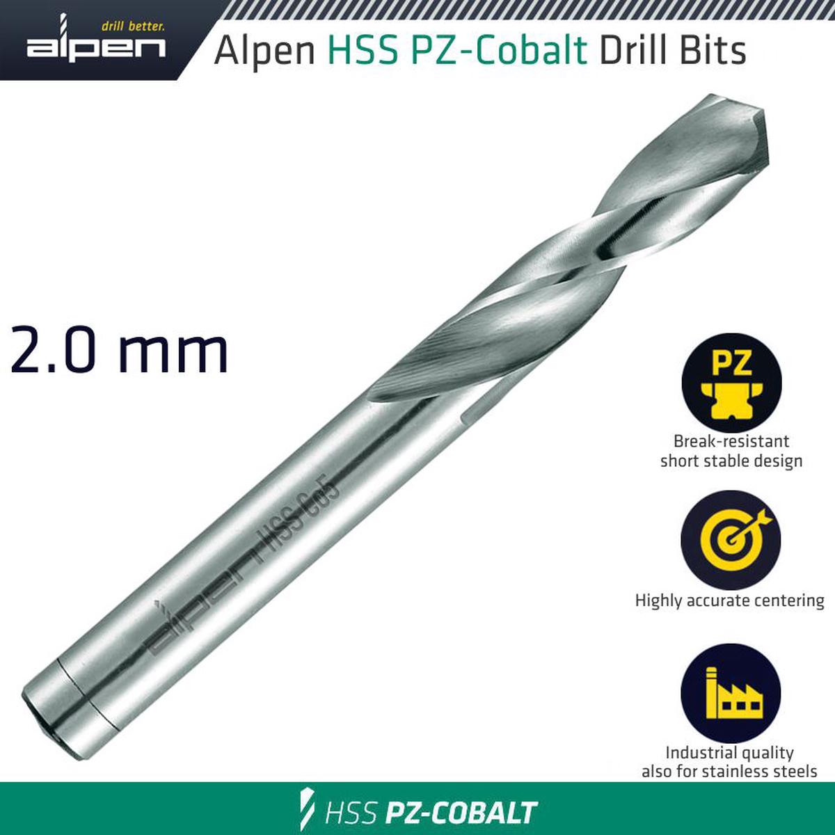 Alpen Cobalt Drill Short Bulk 2.0mm