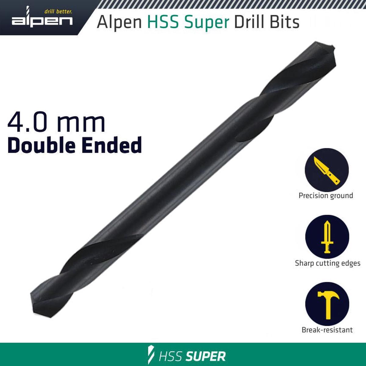 Alpen HSS Super Drill Bit Double Ended 4.0mm 1/Pack