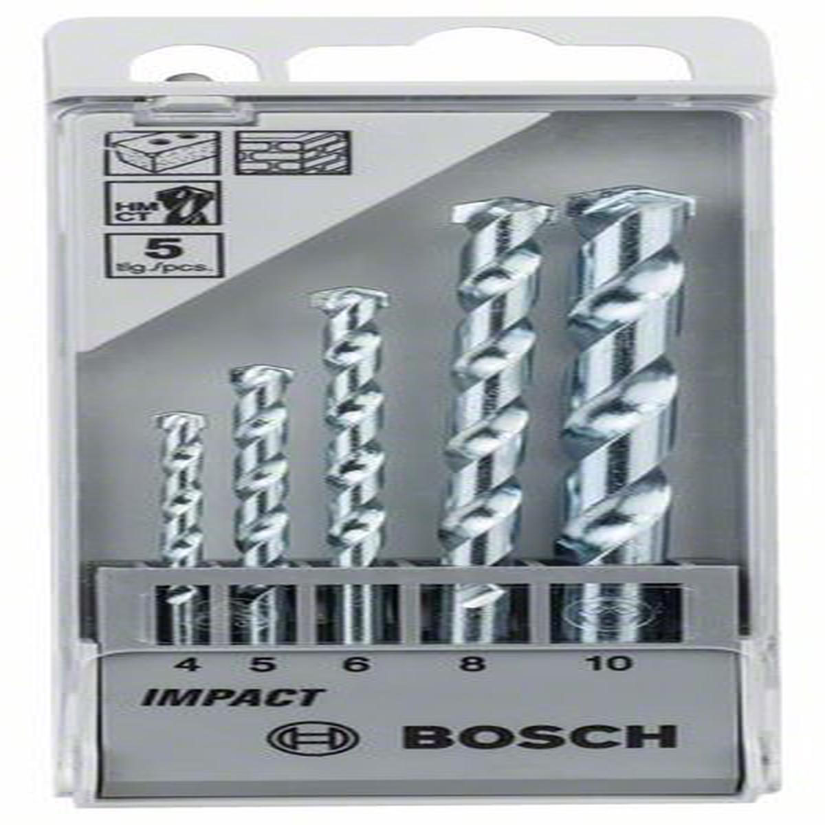 Bosch 5-piece CYL-1 masonry drill bit set 4/5/6/8/10 mm