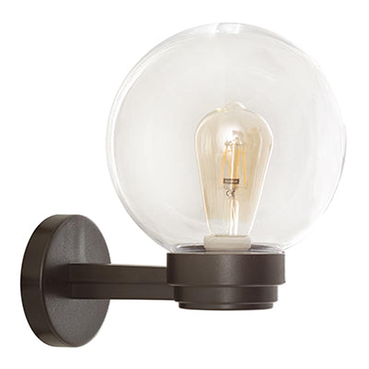 Eurolux Bowl Fitting Outdoor 200mm Wall Mount Clear