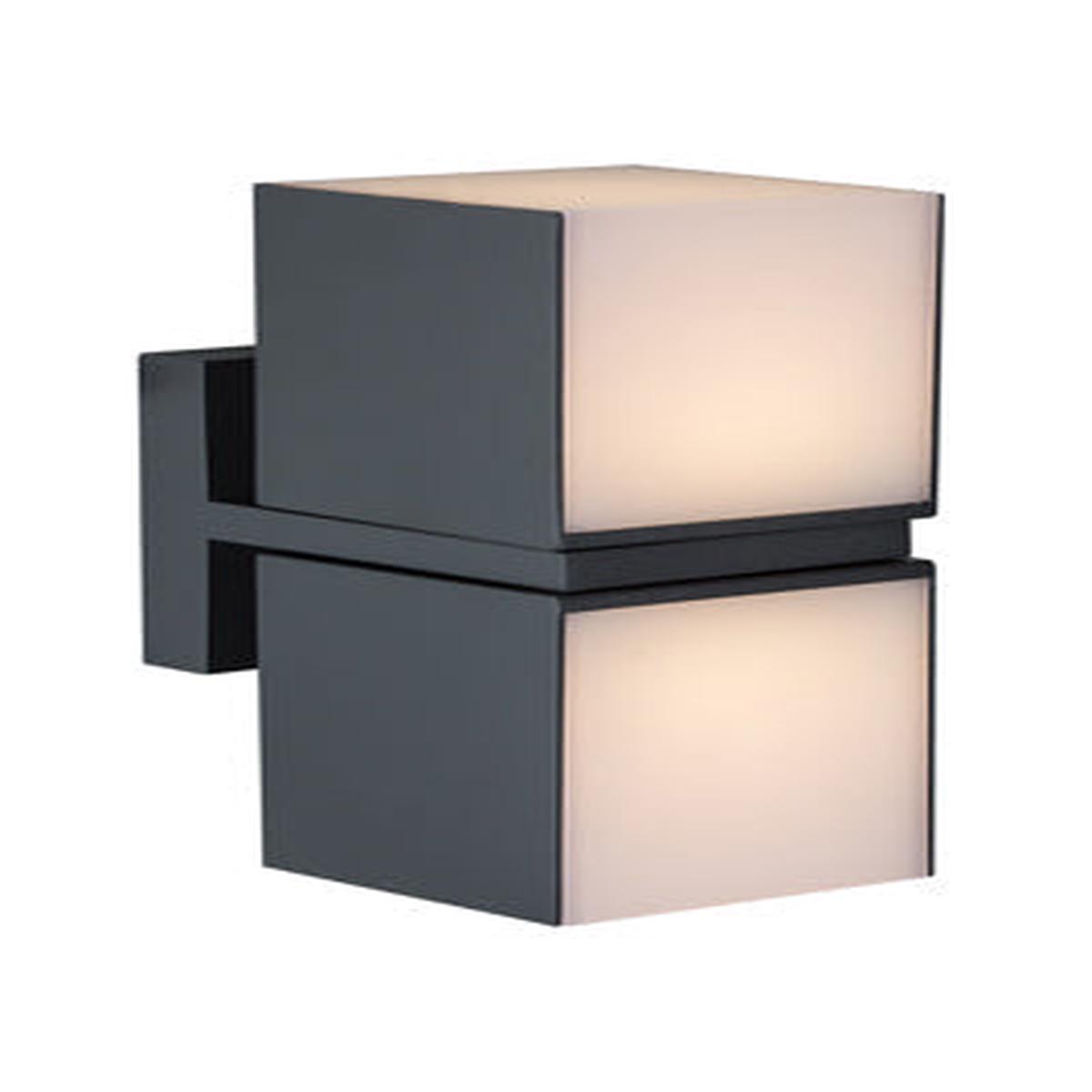 Eurolux Cuba Outdoor Wall Light Grey LED 2×12.2w 3000K