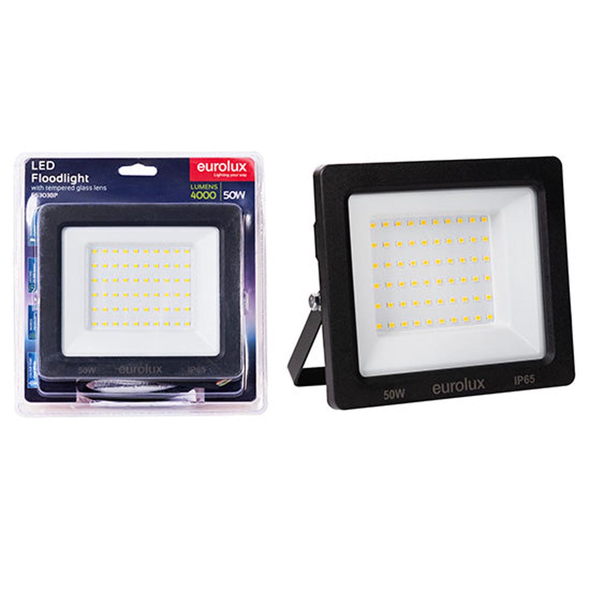 Eurolux LED 50W Floodlight Black with no Sensor Blister