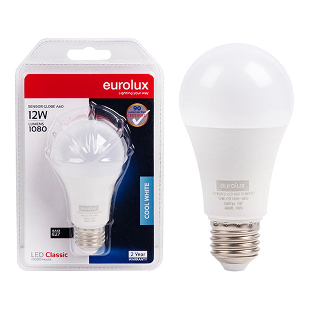 Eurolux LED Globe A60 Classic Day/Night Sensor 12w E27 4000K N