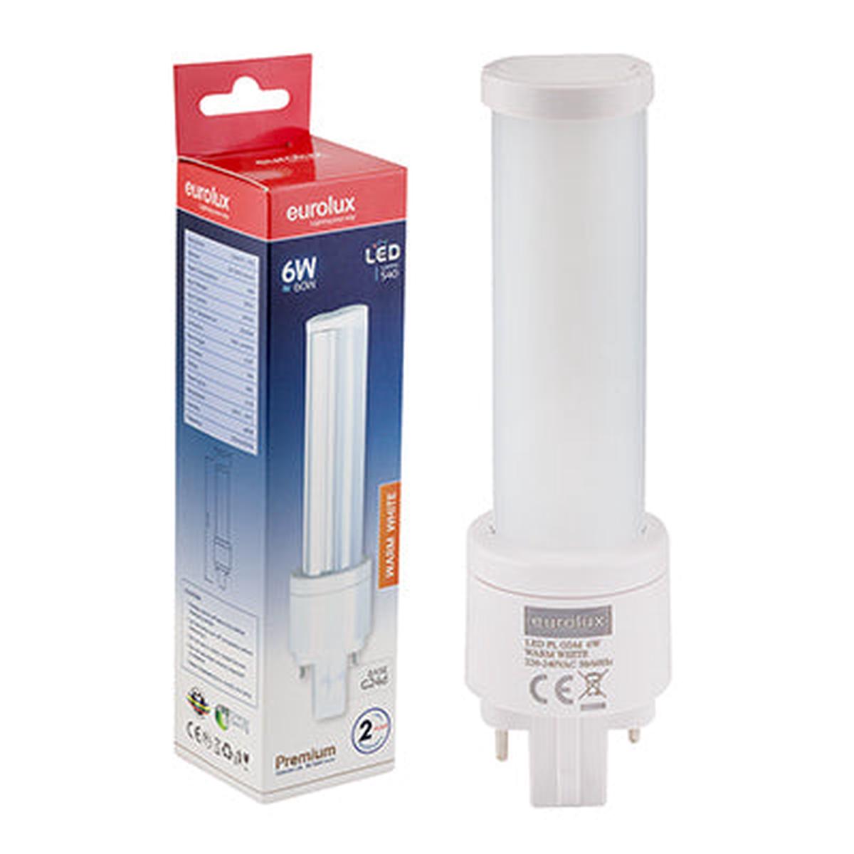 Eurolux LED PL 2Pin Premium 6w G24d 3000K