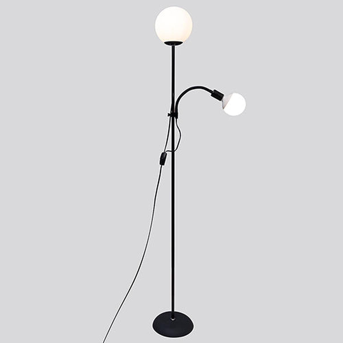 Eurolux Orb Twin Floor Light Black E27 2x40w