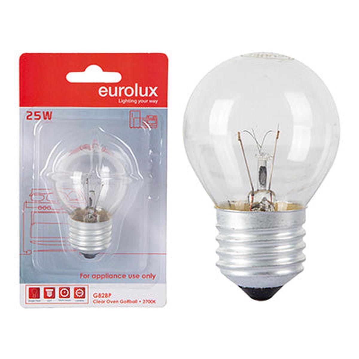 Eurolux Oven Lamp Golfball E27 25W Blister Single