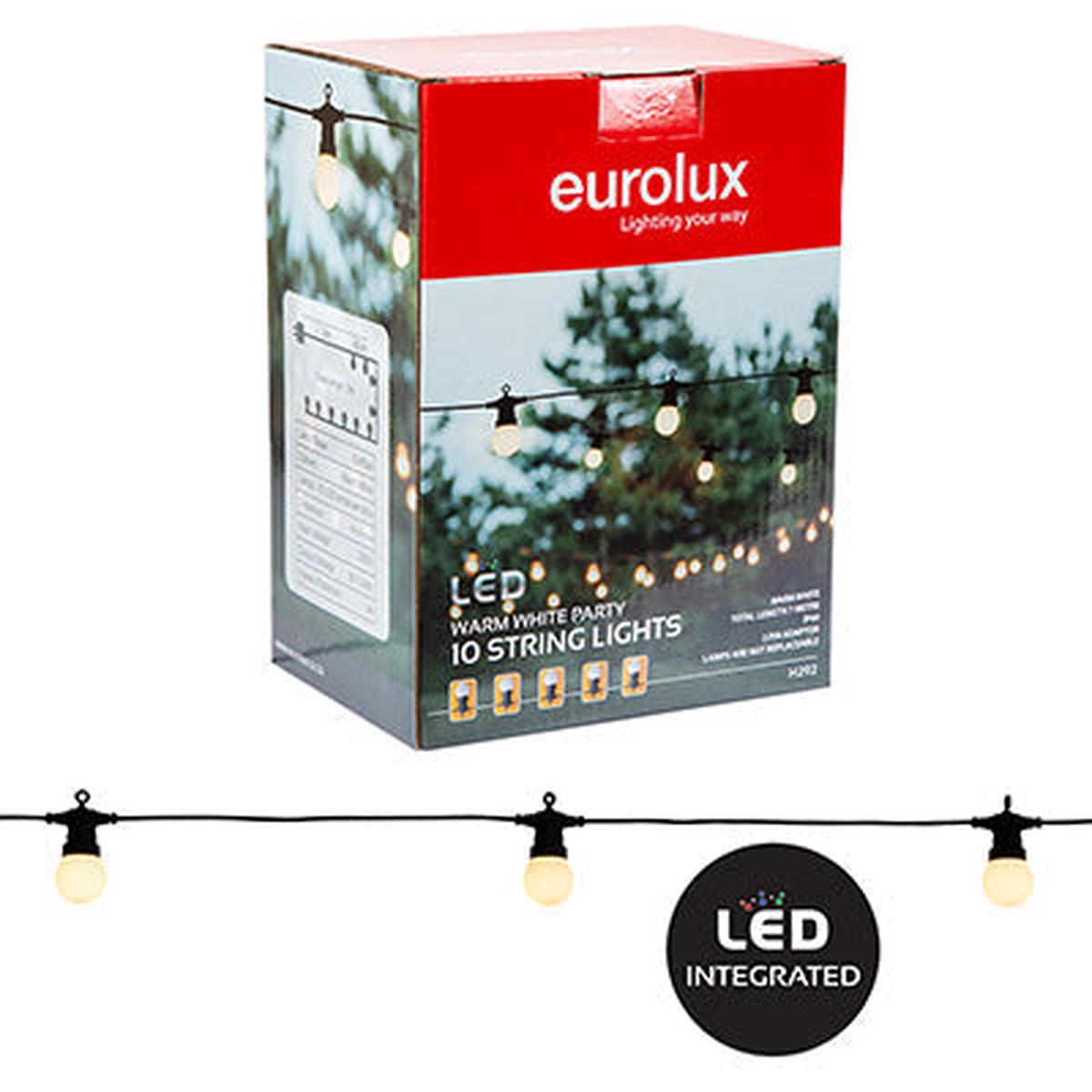 Eurolux Party String Lights LED 10PK Warm White