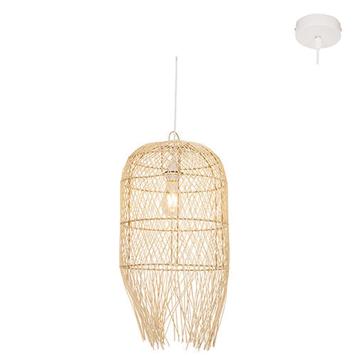 Eurolux Pendant Analia-B Nature Woven Rattan E27 1x60w