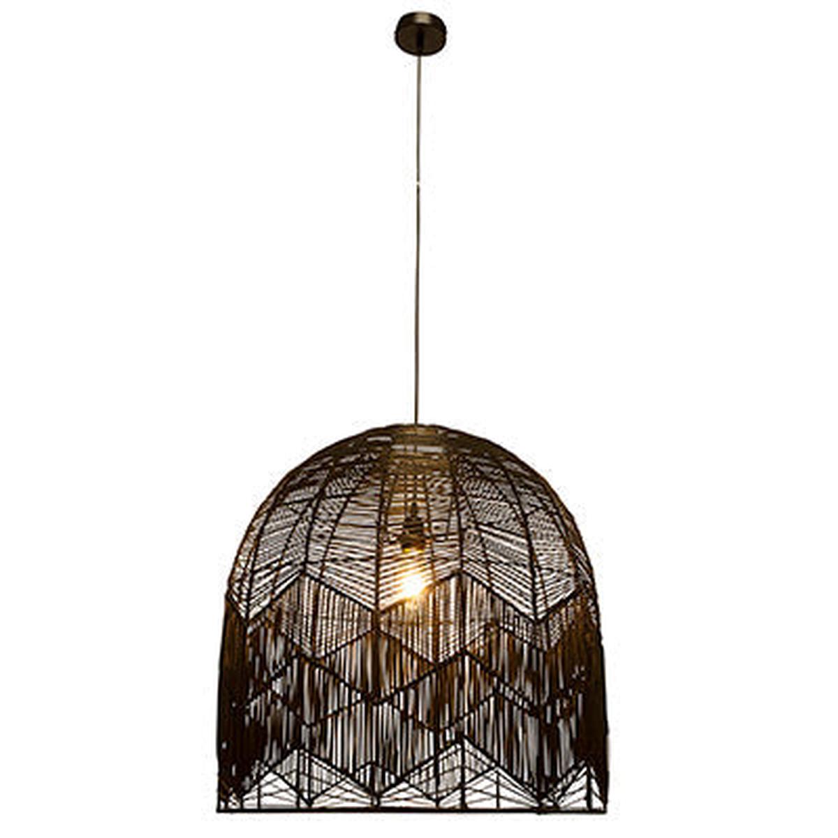 Eurolux Pendant Toulon BLK 450 Black Woven Rattan E27 1x60w