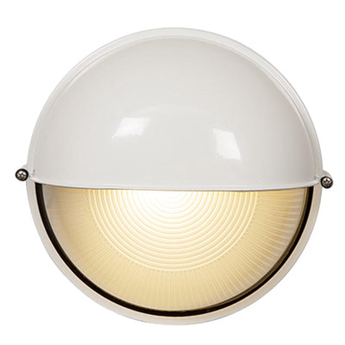 Eurolux Round Bulkhead Large Eyelid 240mm White 1x100w