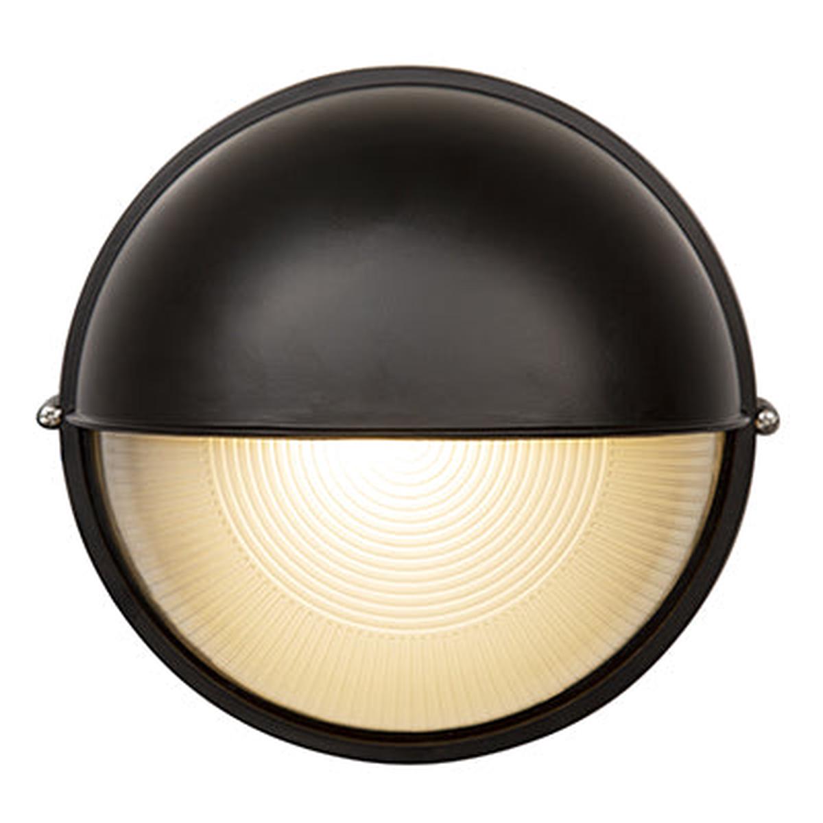 Eurolux Round Bulkhead Small Eyelid 180mm Black 1x60w
