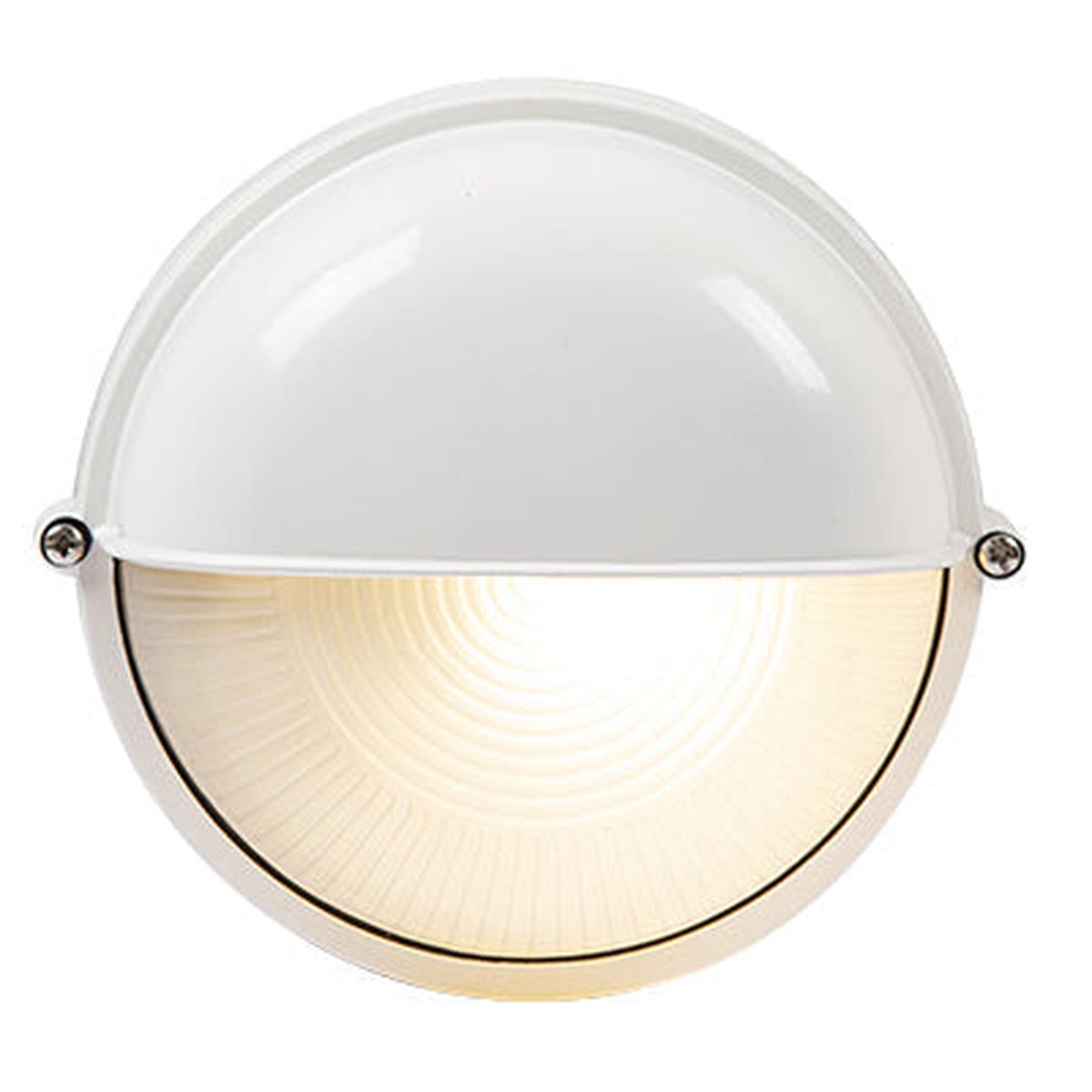 Eurolux Round Bulkhead Small Eyelid 180mm White 1x60w