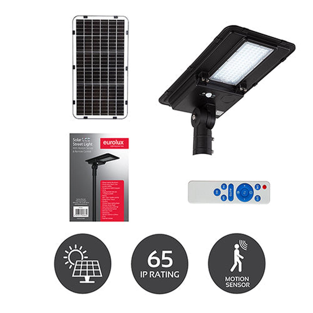 Eurolux Solar Street Light & Sensor LED 6400lm 6000K